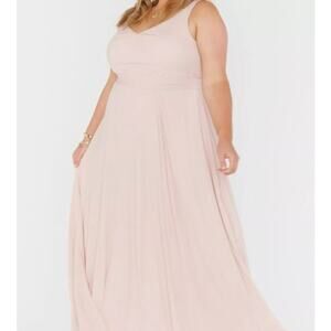 Show Me Your Mumu Jenn Maxi Dress Dusty Blush Crisp / Size XXXL